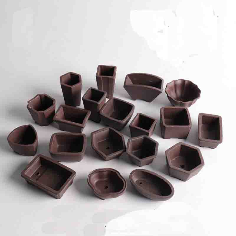 Bonsai Tree Zen Garden - Yixing Ungu Pasir Pot Bunga Mini
