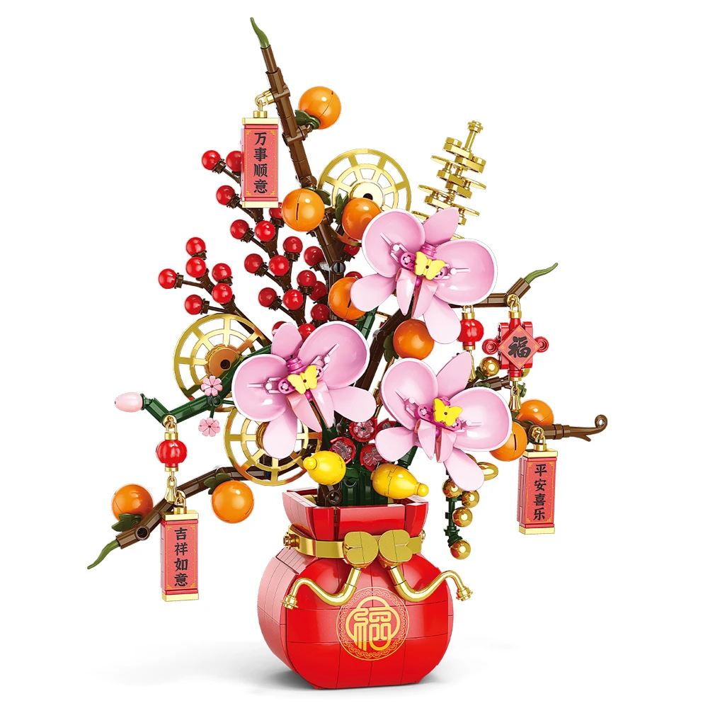 Buket bunga kreatif Kota Model - Bonsai Garden Lego ulasan dan harga