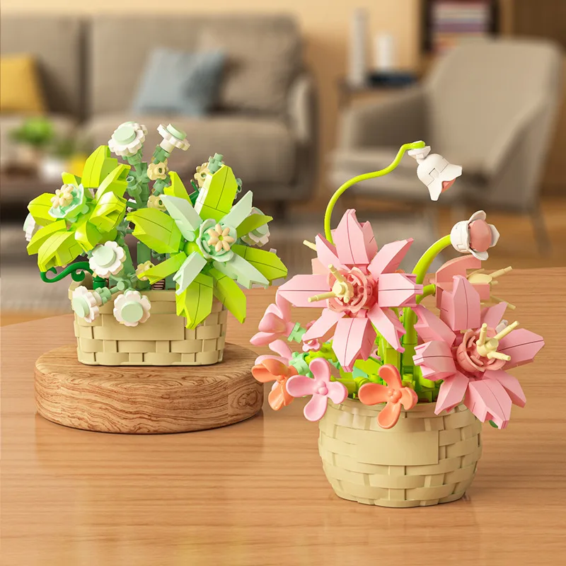 DIY MOC Tanaman Mawar, Bunga M - Bonsai Garden Lego ulasan dan harga