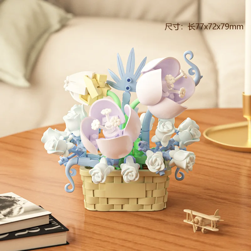 DIY MOC Tanaman Mawar, Bunga M - Bonsai Garden Lego ulasan dan harga