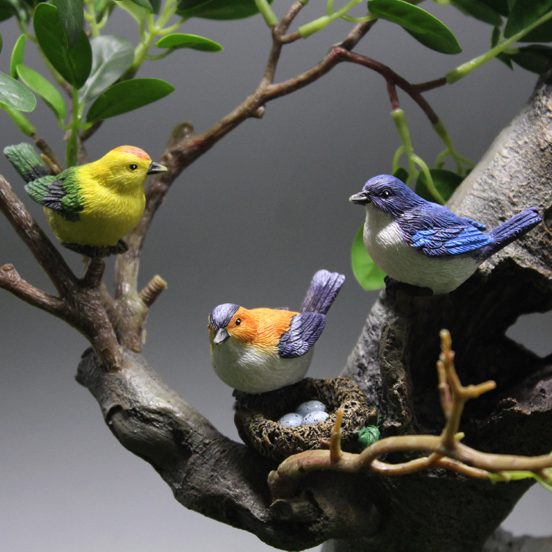 B*4pcs Miniatur Figur Burung M - Bonsai Garden Europe ulasan dan harga