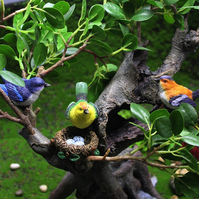 B*4pcs Miniatur Figur Burung M - Bonsai Garden Europe ulasan dan harga