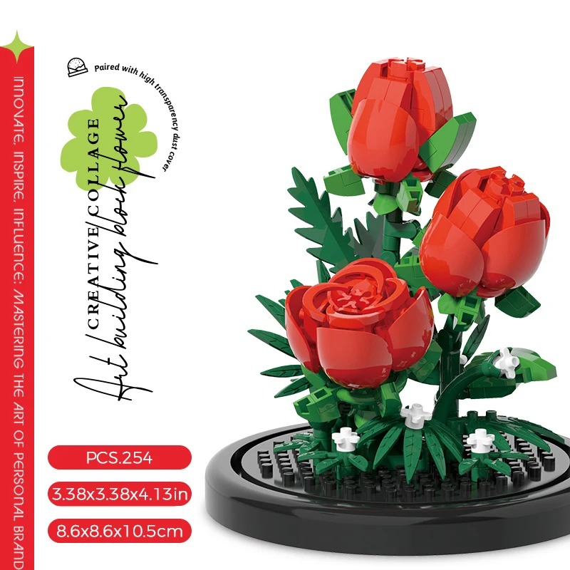 Blok Bangunan Mikro Buket Bung - Bonsai Garden Lego ulasan dan harga
