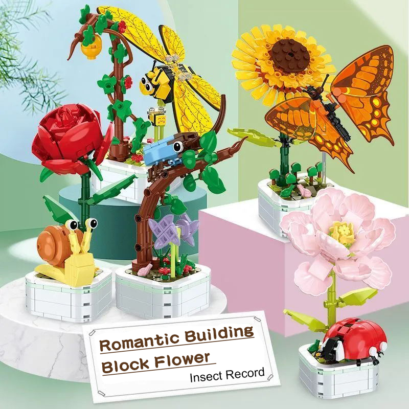 DIY Mini kupu-kupu serangga po - Bonsai Garden Lego ulasan dan harga
