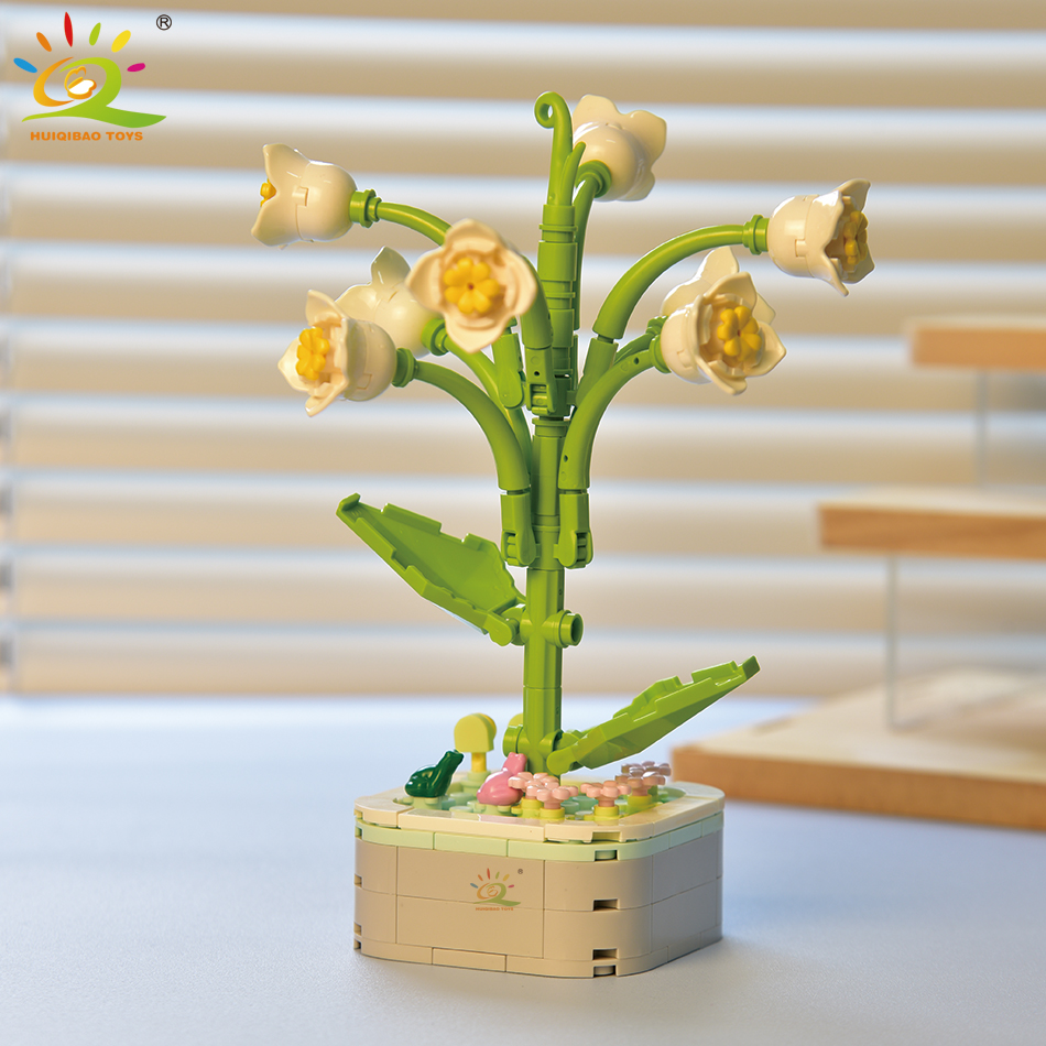 HUIQIBAO blok bangunan sukulen - Bonsai Garden Lego ulasan dan harga