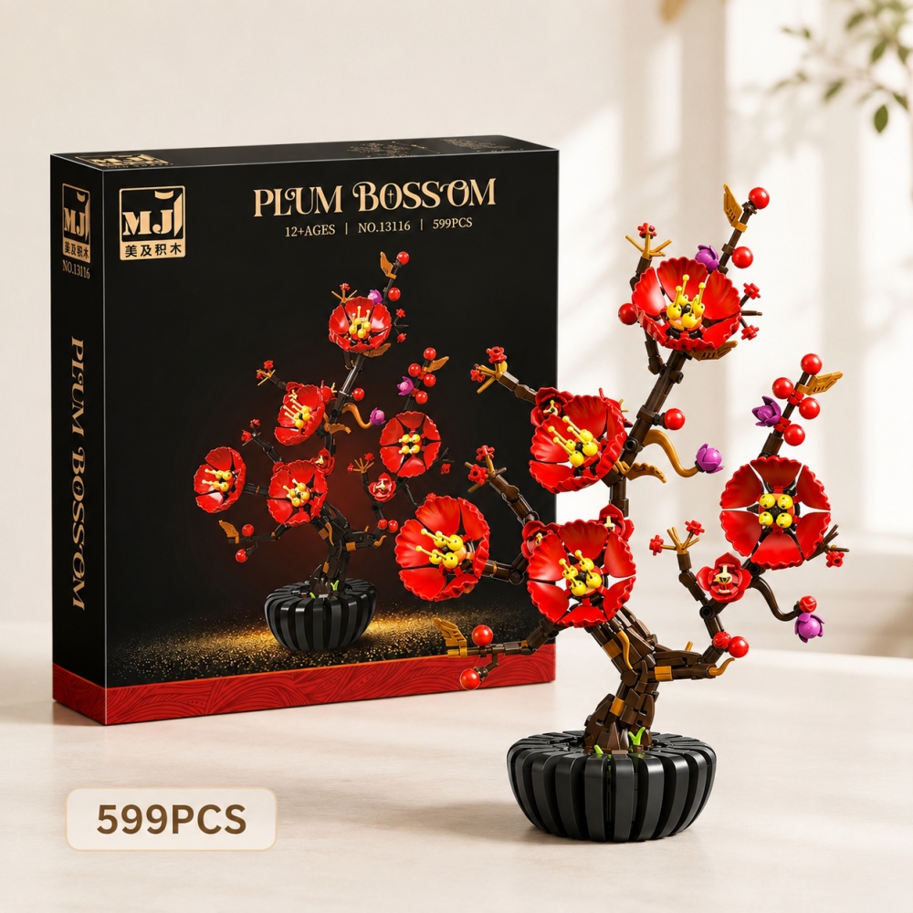 Blok Bangunan Bonsai Bunga Plu - Bonsai Garden Lego ulasan dan harga