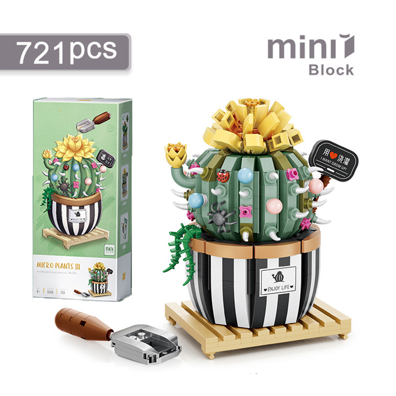 Kreatif Blok Bangunan Sukulen  - Bonsai Garden Lego ulasan dan harga