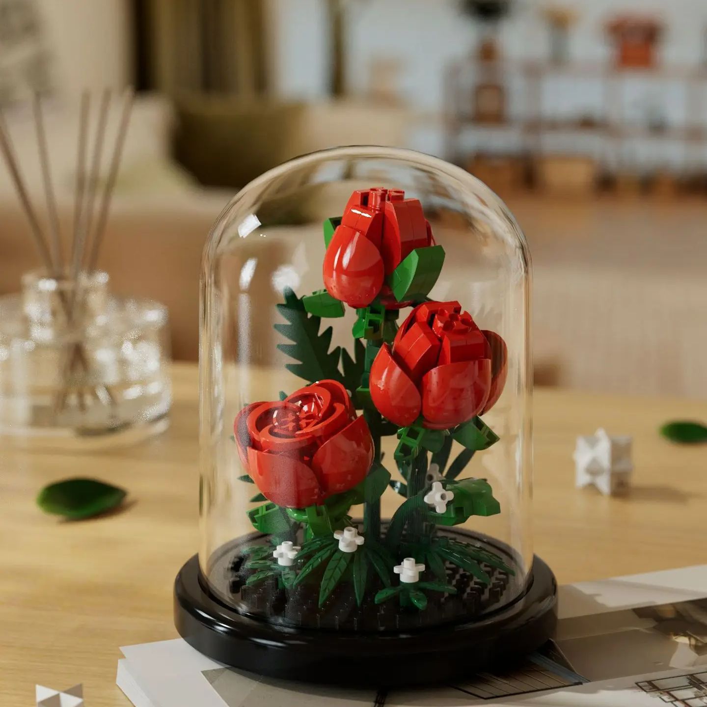Buket Bunga Bonsai Blok Bangun - Bonsai Garden Lego ulasan dan harga